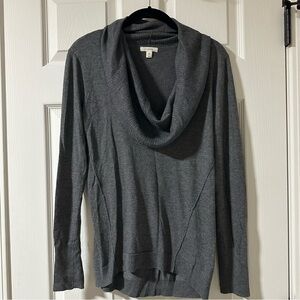Caslon Fine Knit Cowl Neck Gray Sweater